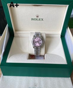 Alternative view of Rolex-Datejust 278240 Ladies 31mm Jubilee Stainless Steel/Steel Sundust Pink Dial Roman Markers A+F A2236 Automatic