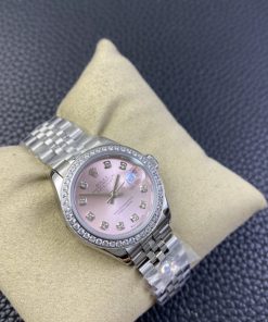 Alternative view of Rolex-Datejust 279384 Ladies 28mm Jubilee Diamonds Stainless Steel/Steel Pink Dial Diamonds Markers GSF A2236 Automatic