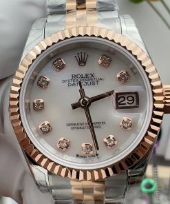 Rolex-Datejust 279171 Ladies 28mm Jubilee Stainless Steel/Rose Gold Mother-Of-Pearl Dial Diamonds Markers GSF A2236 Automatic