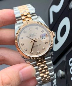Alternative view of Rolex-Datejust 126231 36mm Jubilee Rose Gold/Steel Gold Dial Diamond Markers ARF VR3235 Automatic