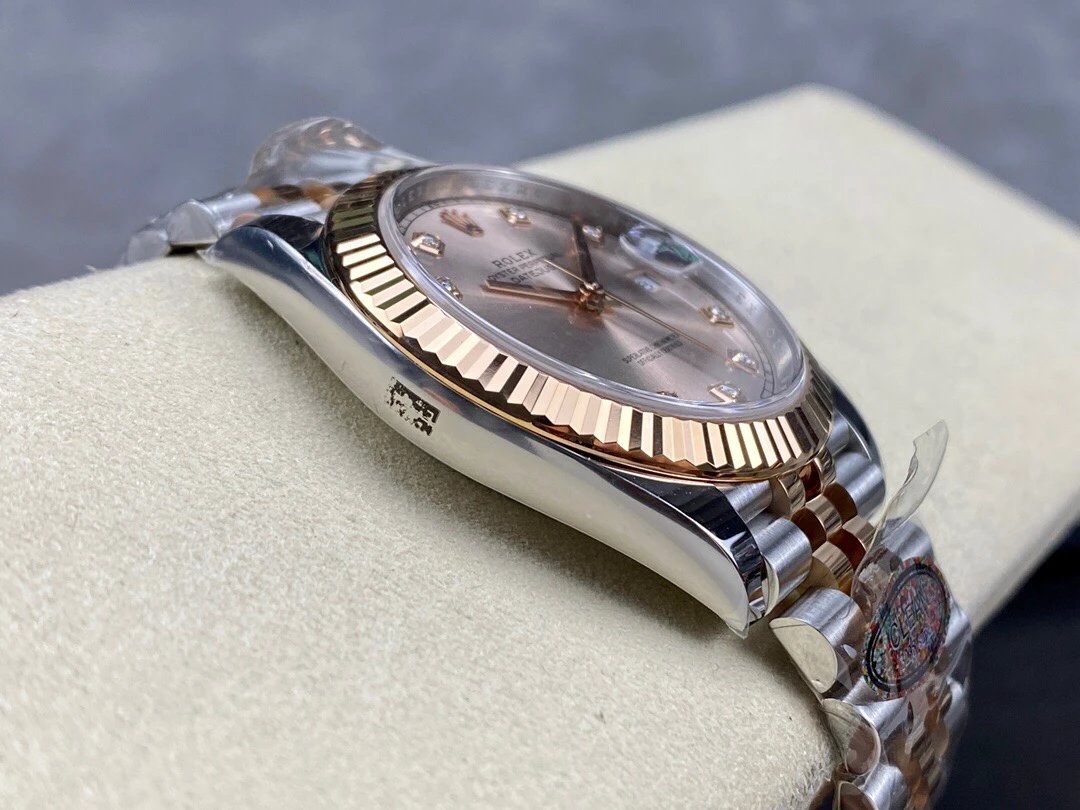 Rolex-Datejust 126331 41mm Jubilee Rose Gold/Steel Sundust Dial Diamonds Markers Clean DD3235 Automatic - Image 5