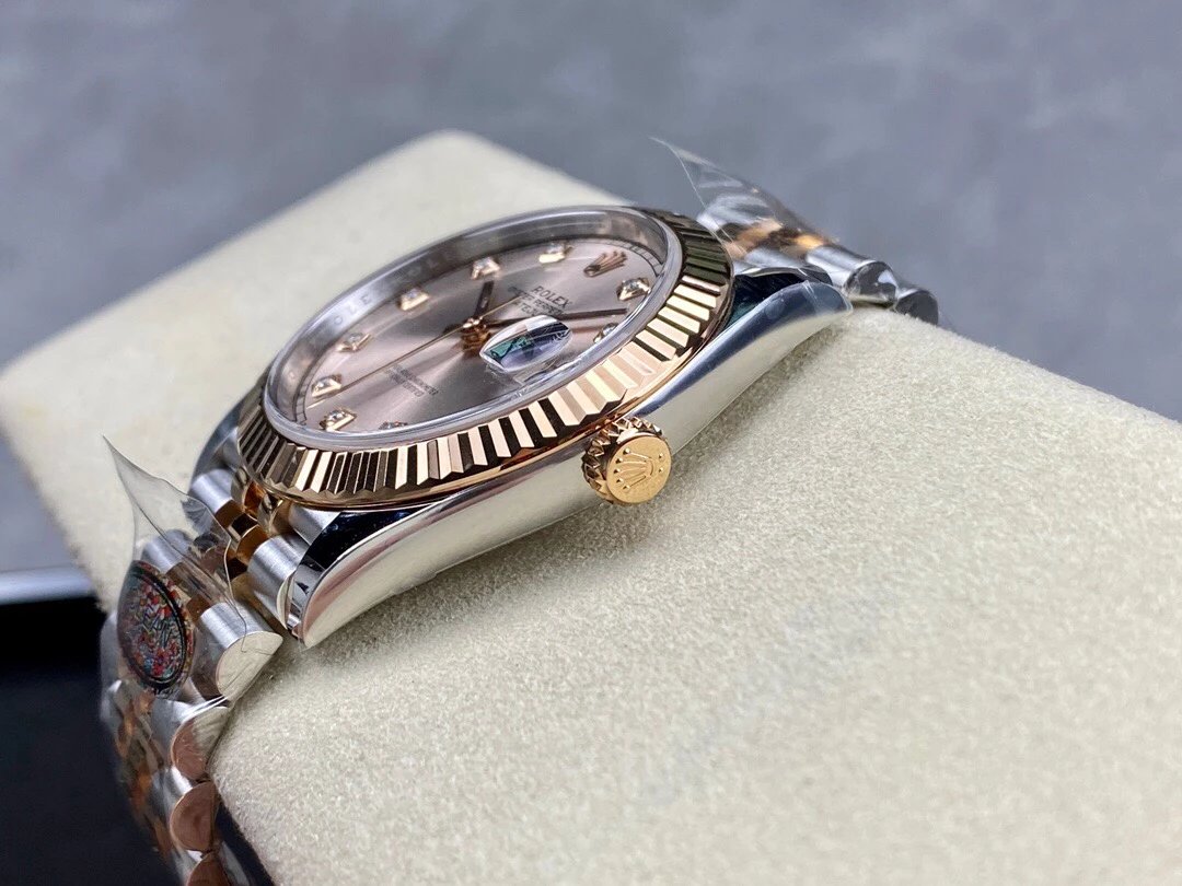 Rolex-Datejust 126331 41mm Jubilee Rose Gold/Steel Sundust Dial Diamonds Markers Clean DD3235 Automatic - Image 6