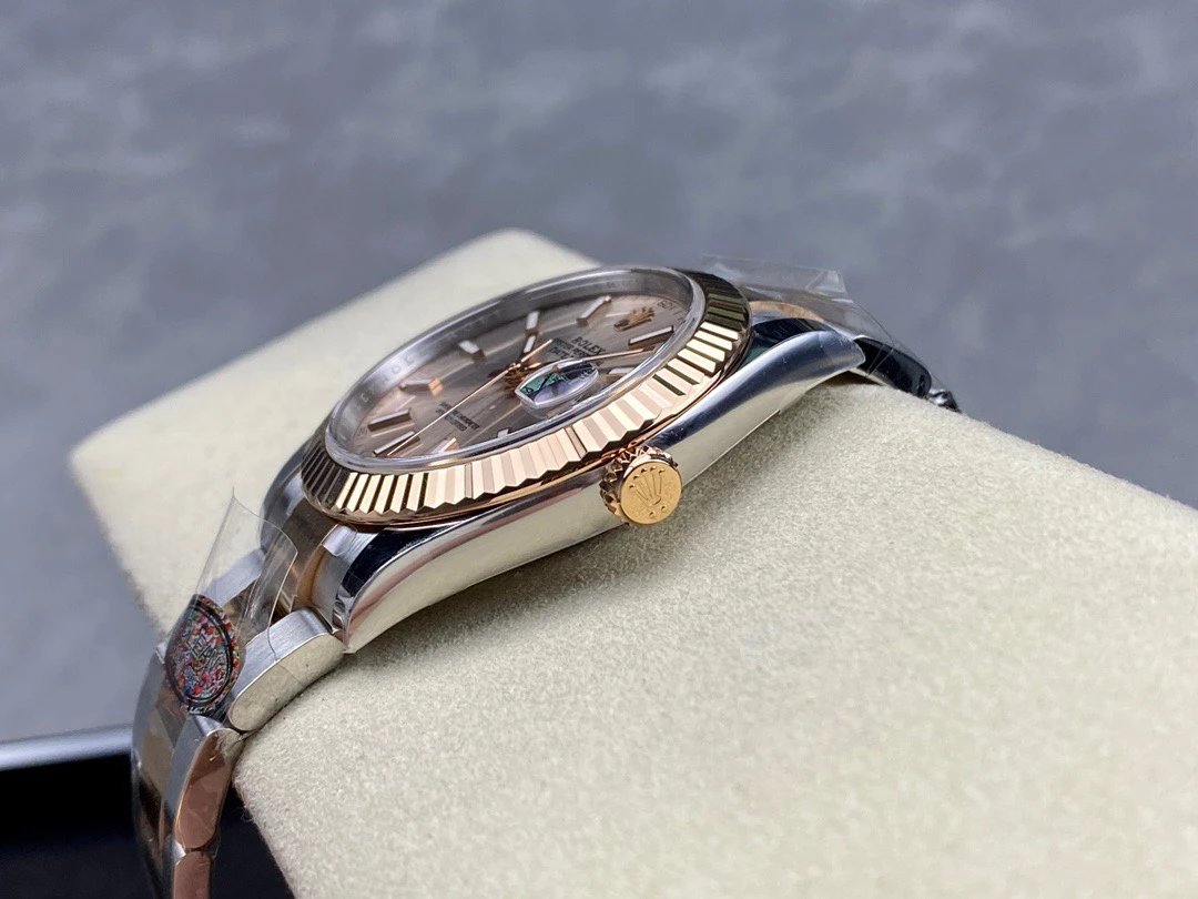 Rolex-Datejust 126331 41mm Oyster Rose Gold/Steel Sundust(Pink) Dial Stick Markers Clean DD3235 Automatic - Image 9