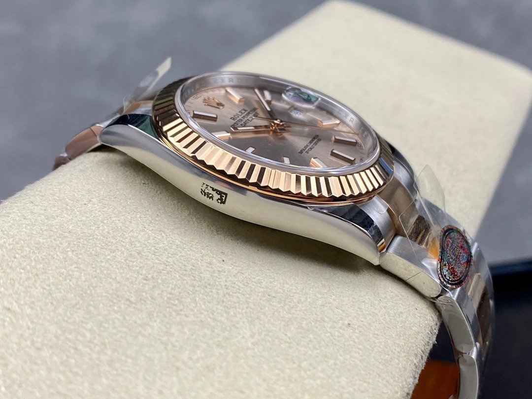Rolex-Datejust 126331 41mm Oyster Rose Gold/Steel Sundust(Pink) Dial Stick Markers Clean DD3235 Automatic - Image 7