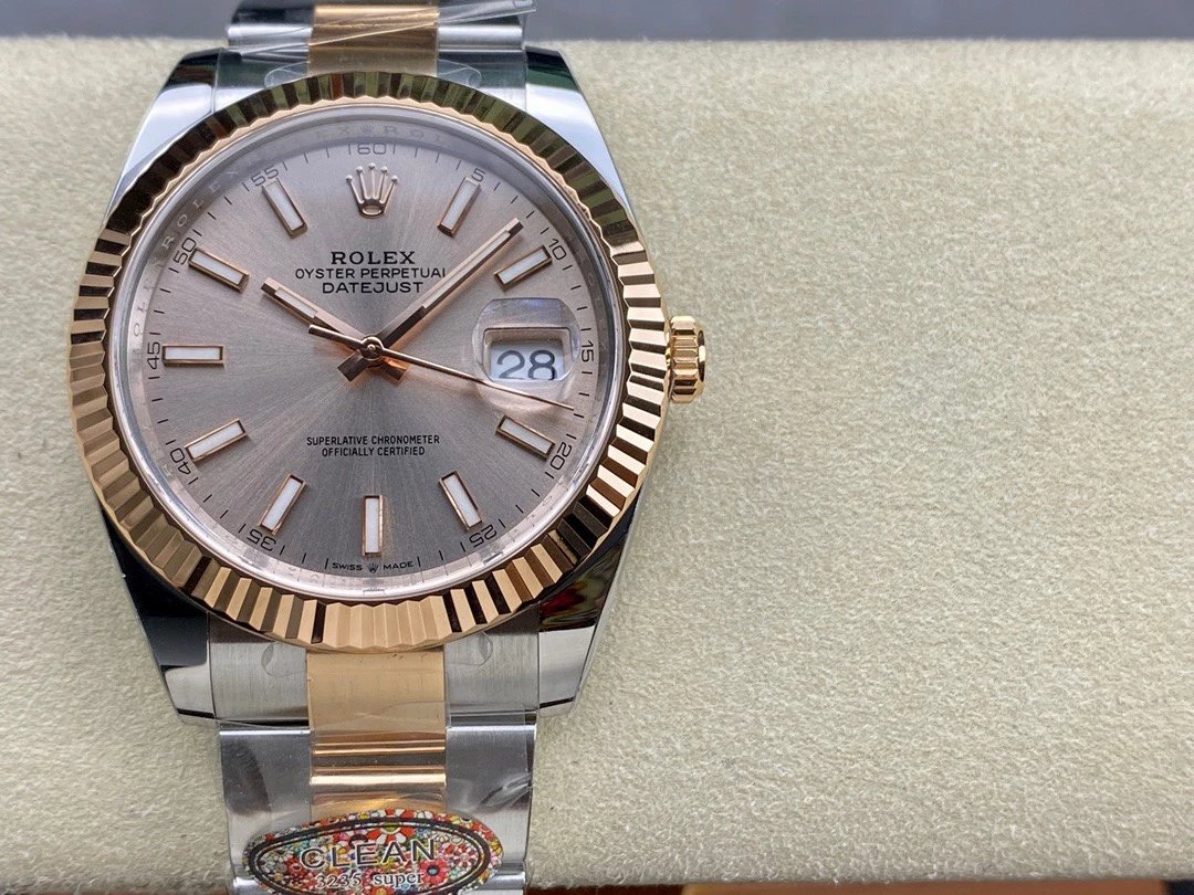 Rolex-Datejust 126331 41mm Oyster Rose Gold/Steel Sundust(Pink) Dial Stick Markers Clean DD3235 Automatic - Image 4